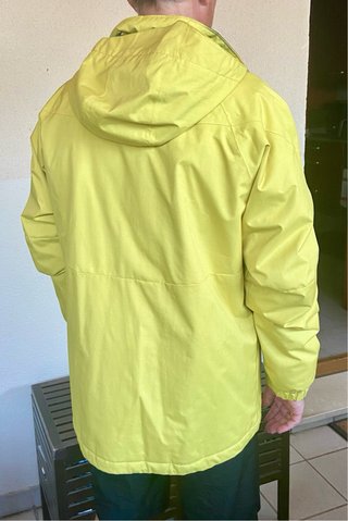 Chaqueta Columbia Amarilla y Turquesa