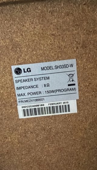 Altavoz Subwoofer LG Negro