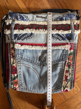 Bolso bandolera Desigual vaquero bordado