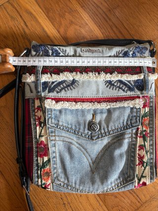 Bolso bandolera Desigual vaquero bordado