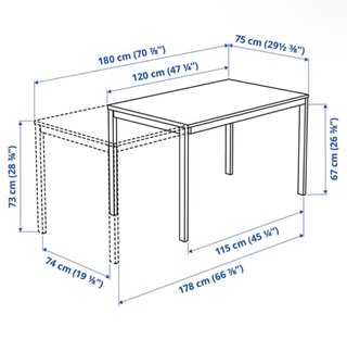 Mesa extensible IKEA VANGSTA 120/180x75