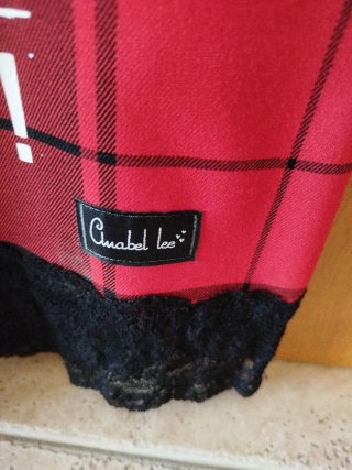 Vestido Anabel Lee Tartán Negro Rojo