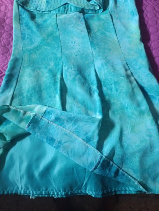 Conjunto falda y corpiño turquesa