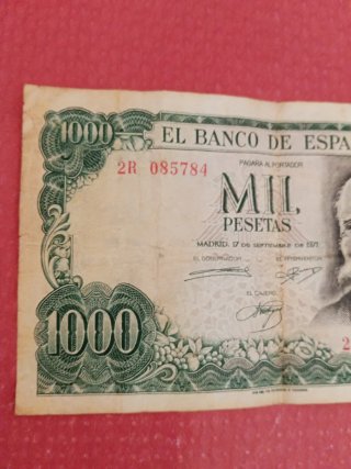 Billete 1000 pesetas Banco de España 1971