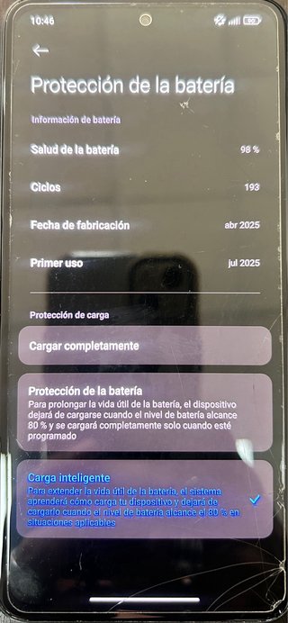 Xiaomi Redmi Note 14 98% Batería
