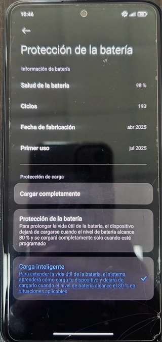 Xiaomi Redmi Note 14 98% Batería