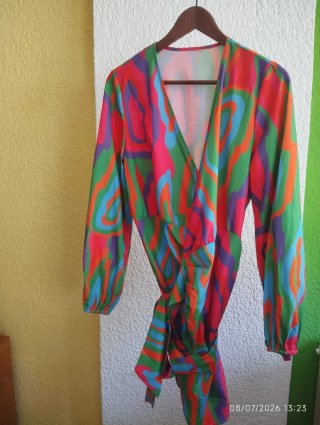 Vestido fluor estampado talla única