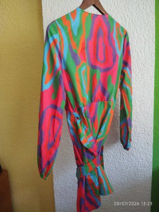 Vestido fluor estampado talla única