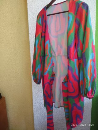 Vestido fluor estampado talla única