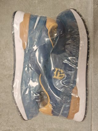 Zapato de seguridad Larnmern azul y dorado