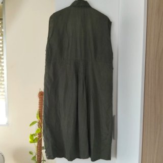 Vestido Puro Lino Talla Única Verde