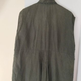 Vestido Puro Lino Talla Única Verde