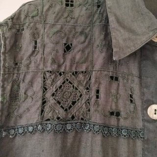 Vestido Puro Lino Talla Única Verde
