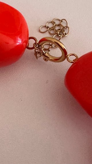 Colar Resina Vermelho