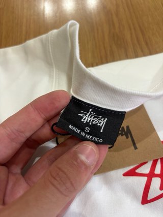 Camiseta Stussy Manga Larga Blanca Talla S