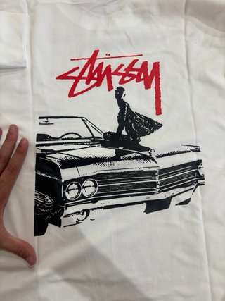 Camiseta Stussy Manga Larga Blanca Talla S