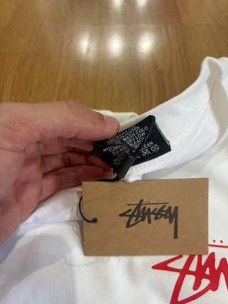 Camiseta Stussy Manga Larga Blanca Talla S