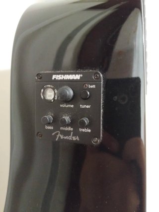 Guitarra Electroacústica Negra