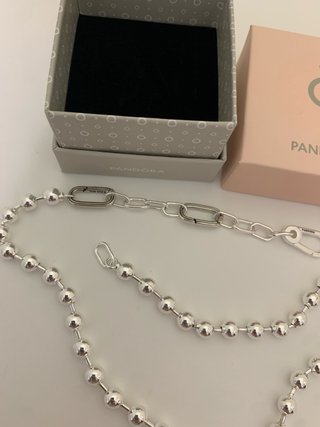 Collar Pandora Eslabones y Bolas Plata
