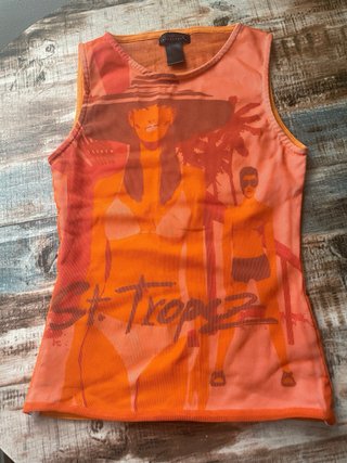 Top Custo Barcelona Talla S Estampado Playa
