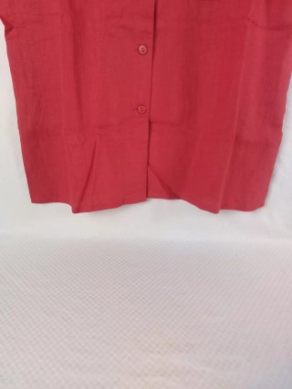 Camicia Smanicata  Puro Lino Rossa Estiva