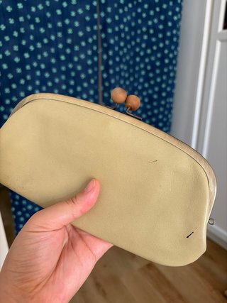 Cartera japonesa (piel legítima+madera de cerezo)
