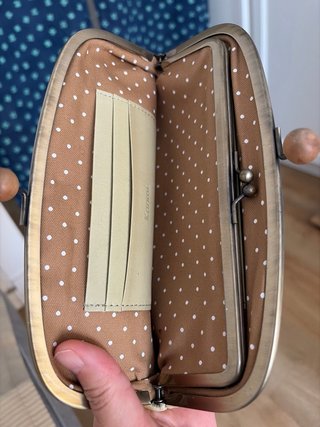 Cartera japonesa (piel legítima+madera de cerezo)
