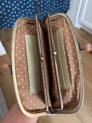 Cartera japonesa (piel legítima+madera de cerezo)
