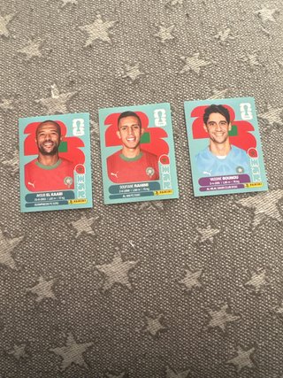 3 Cromos Mundial Qatar 2022 Marruecos