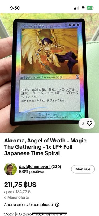 Carta Magic: La Ira de Akroma Precio refe. En ebay