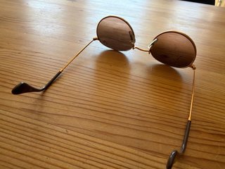 Gafas de Sol Ray-Ban Redondas Doradas Marrones