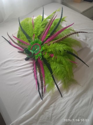 Tocado Carnaval Sitges Tucán Plumas