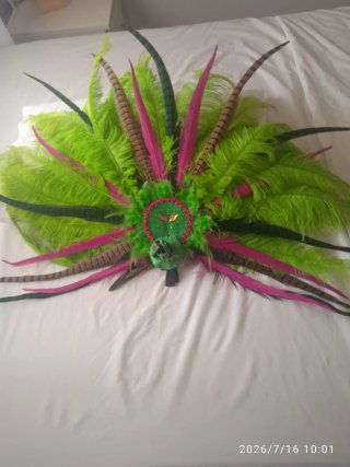 Tocado Carnaval Sitges Tucán Plumas