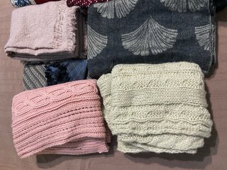 Lote 12 bufandas/foulards adultos