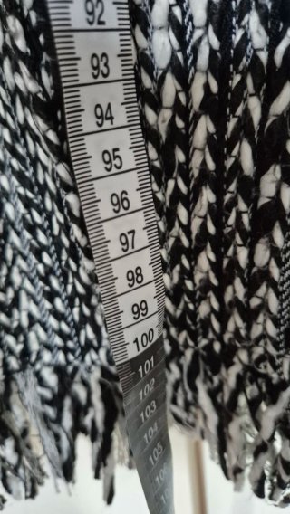 Abrigo Tweed Largo Flecos Estilo Chanel Talla 44