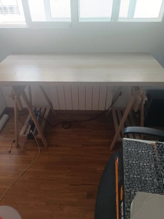 Pack Mesa y Silla Escritorio Madera y Negro