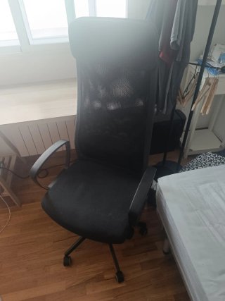 Pack Mesa y Silla Escritorio Madera y Negro