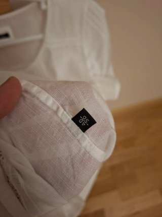 Blusa Massimo Dutti manga corta blanca. Talla M