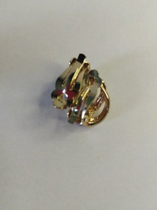 Pendientes vintage dorados con circonitas