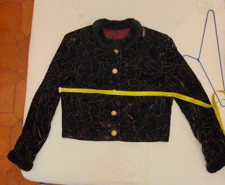 Conjunto Terciopelo Negro y Dorado Mujer