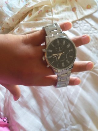 Reloj de pulsera plateado muy barato nuevo