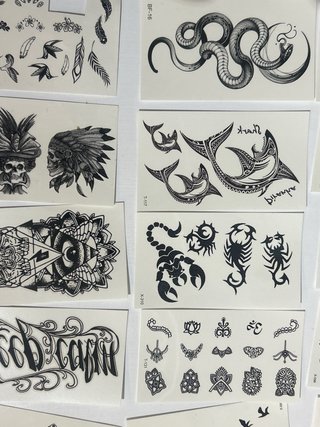 Pack 24 Tatuajes Temporales Agua