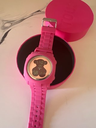 Reloj Tous Digital Correa Silicona Rosa