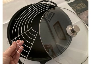 Wok Hierro Fundido 36cm con Tapa y Escurridor