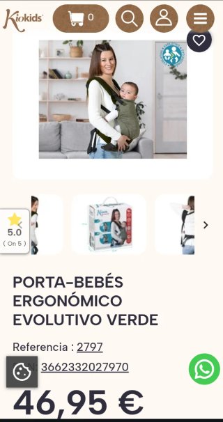 Mochila Portabebés Kiokids Evolutiva Ergonómica