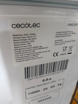 Arcón Congelador Cecotec