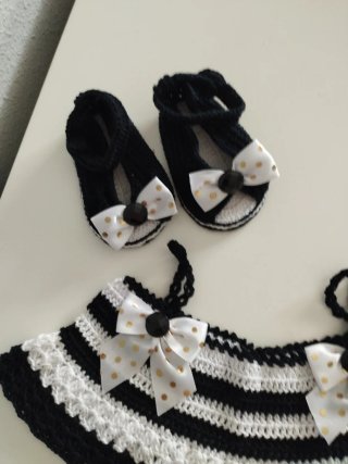 Conjunto bebé 3/6 meses crochet