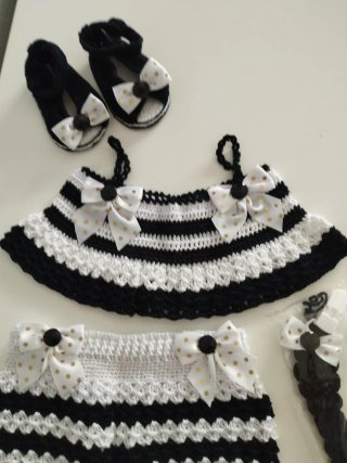 Conjunto bebé 3/6 meses crochet