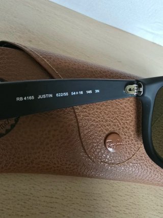 Gafas de Sol Ray-Ban rb4165 Justin Negro/Azul