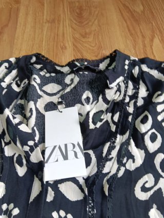 Vestido Túnica Zara Estampado Talla M
